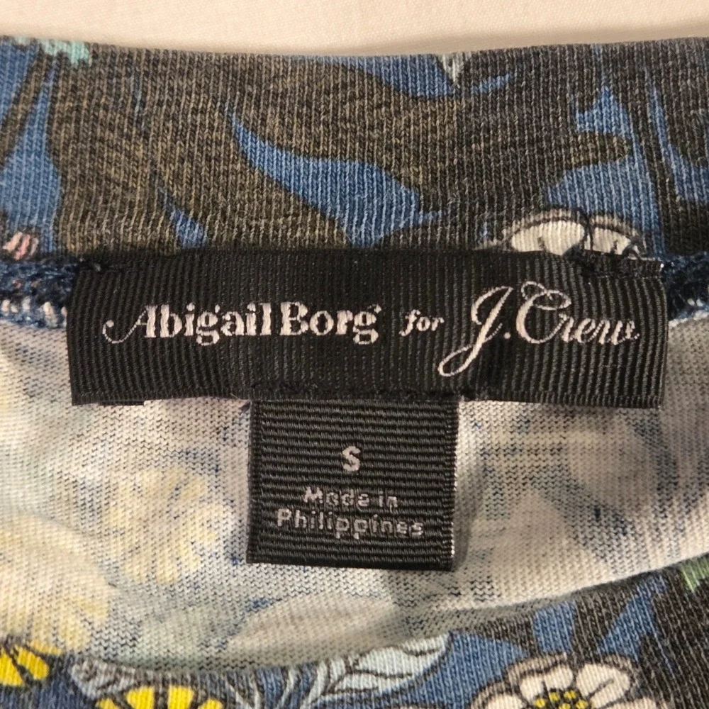 J.Crew‎ x Abigail Borg Prairie Moonlight 3/4 Sleeve Shirt Floral Print Women's S